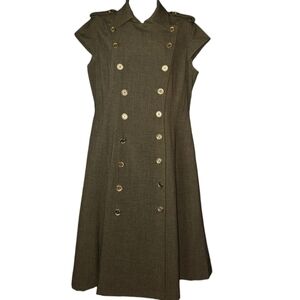 Calvin Klein Military Trench Style Short Sleeve Dress